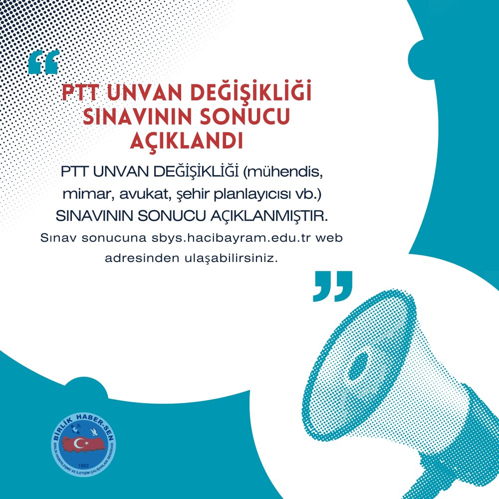 PTT Unvan Değişikliği Sınavının Sonucu Açıklandı