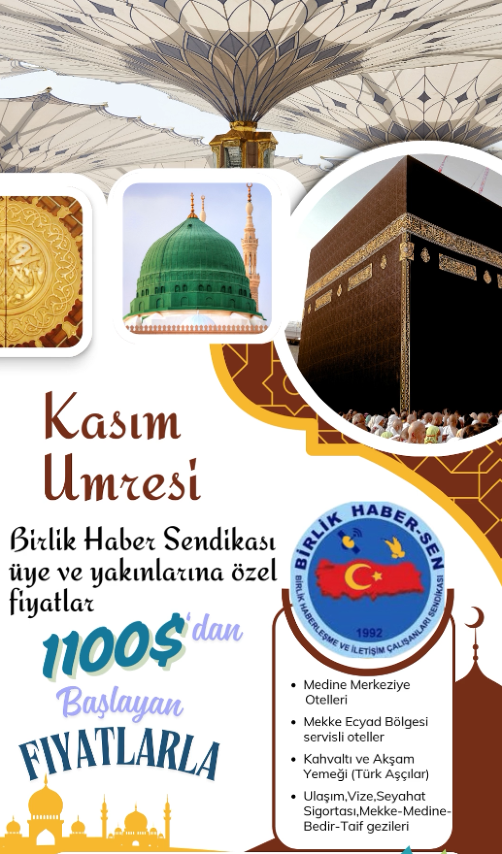 BİRLİK HABER-SEN'DEN UMRE DESTEĞİ