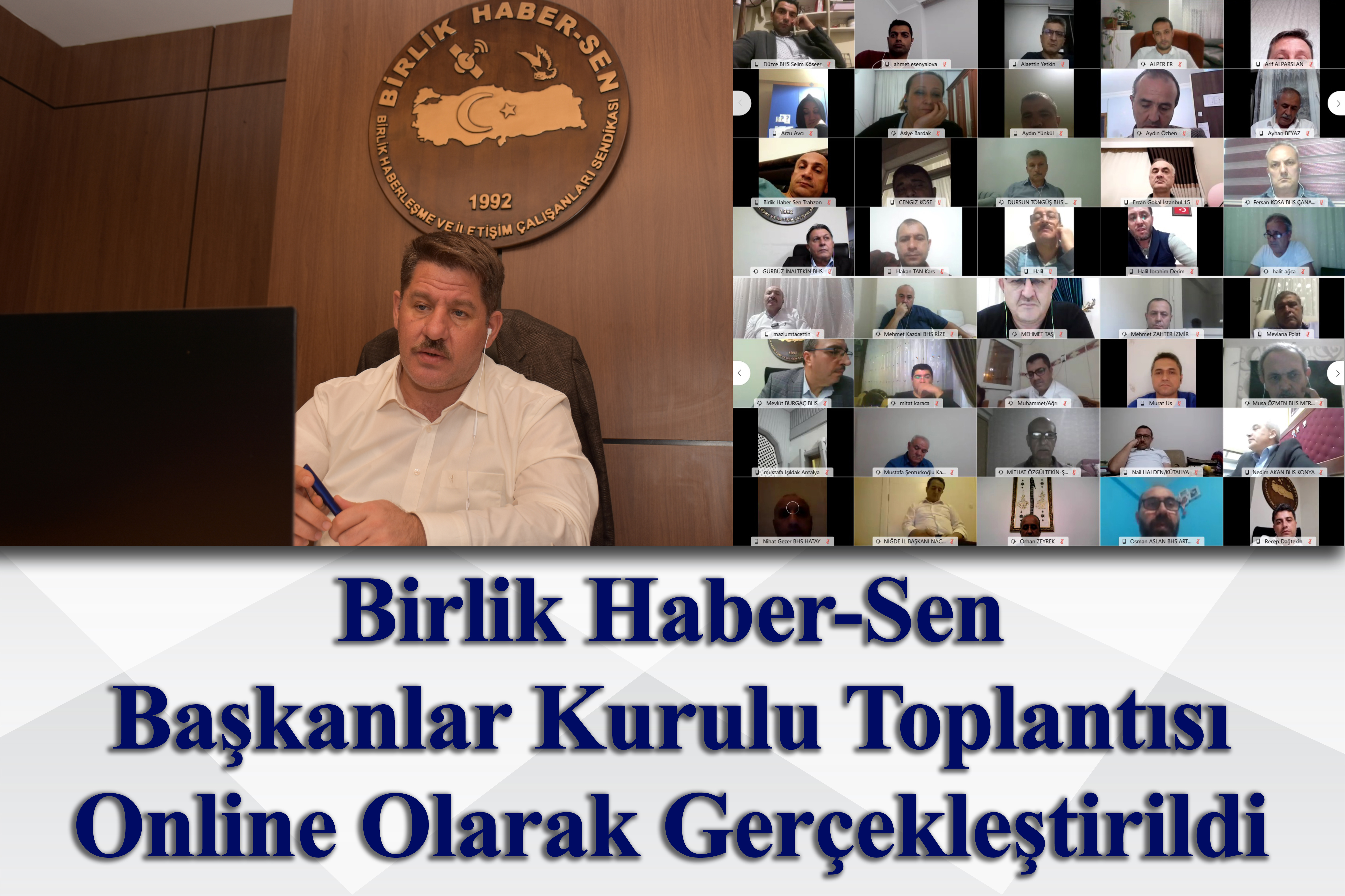 Birlik Haber-Sen Başkanlar Kurulu Toplantısı Online Olarak Gerçekleştirildi