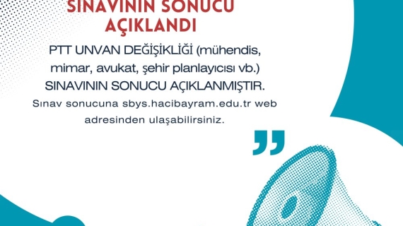 PTT Unvan Değişikliği Sınavının Sonucu Açıklandı