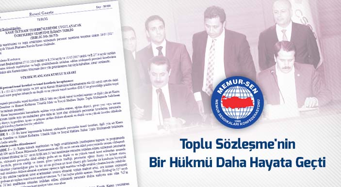 Toplu Sözleşme'nin Bir Hükmü Daha Hayata Geçti